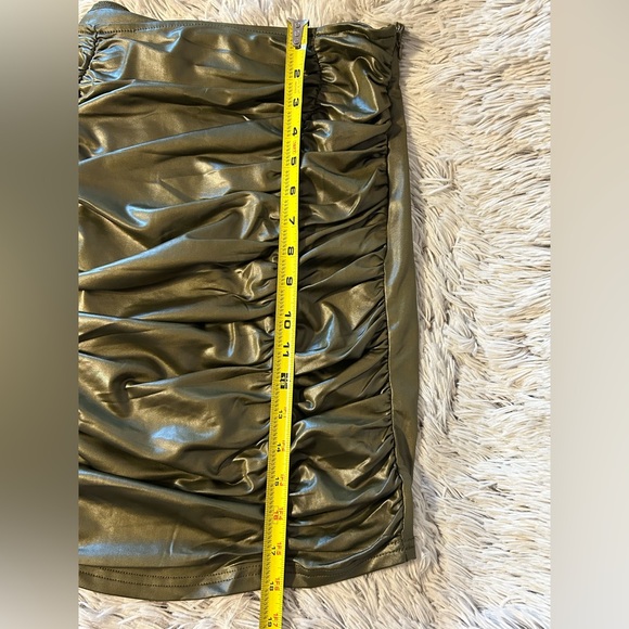 Fiestar 2-piece Army Green Ruched‎ Bodycon Crop Top Skirt Party Outfit Medium - Picture 13 of 13